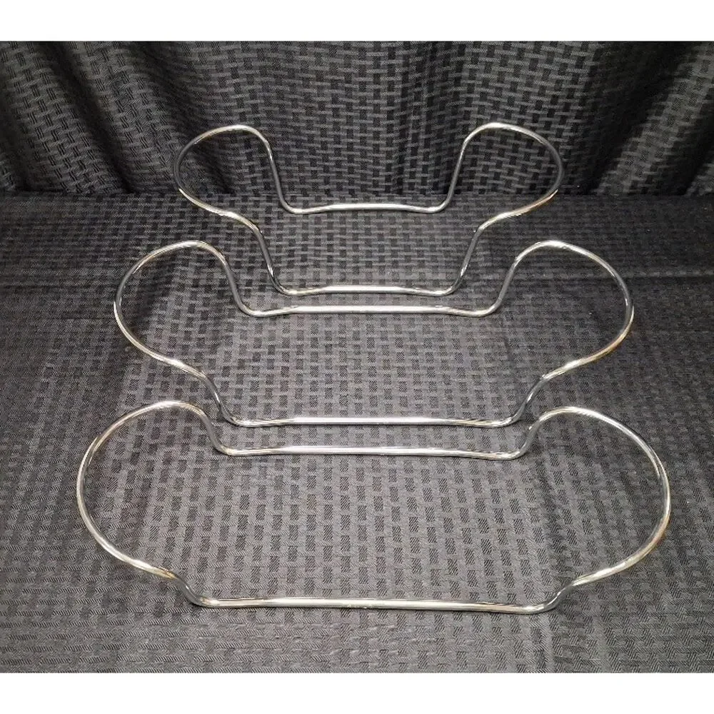 Corning Ware Casserole Holders Set of 3 Chrome Metal Rack Trivet Cradles